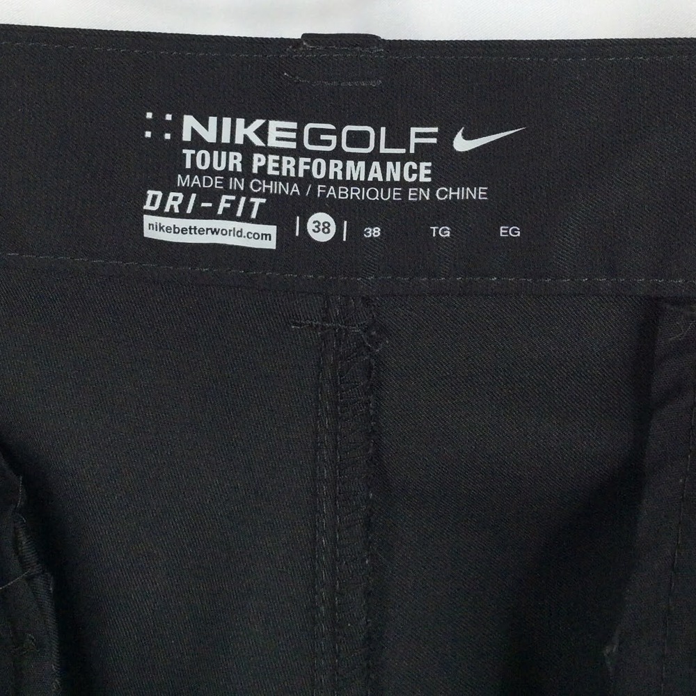 Nike Golf Tour Performance Dri-Fit Shorts Men's Size 38 Black Flat Front - Picture 4 of 5